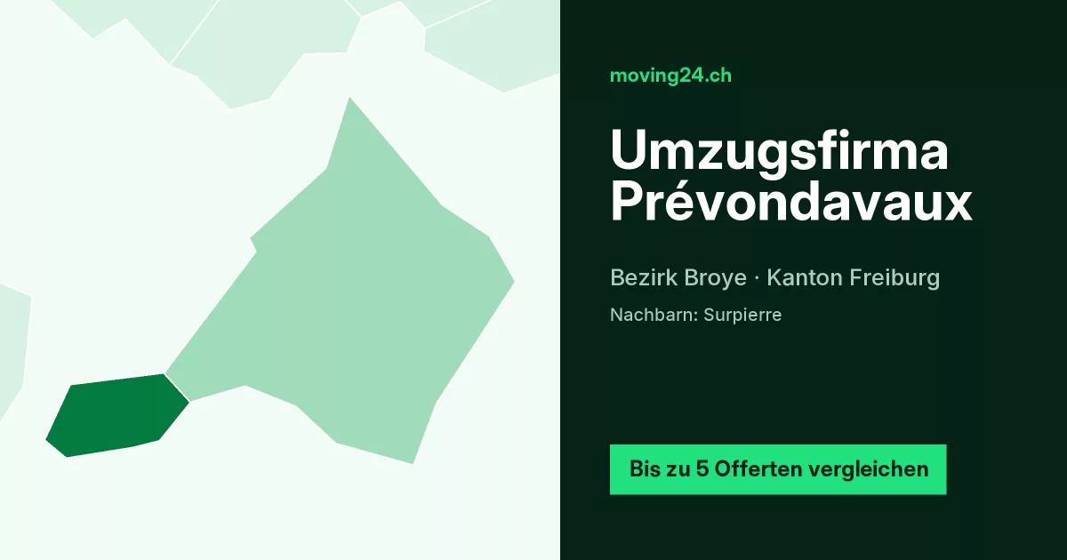 Umzugsfirma Pr&eacute;vondavaux
