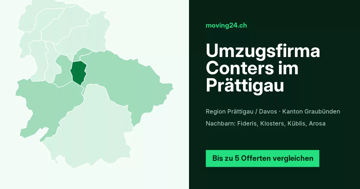 Umzugsfirma Conters im Pr&auml;ttigau