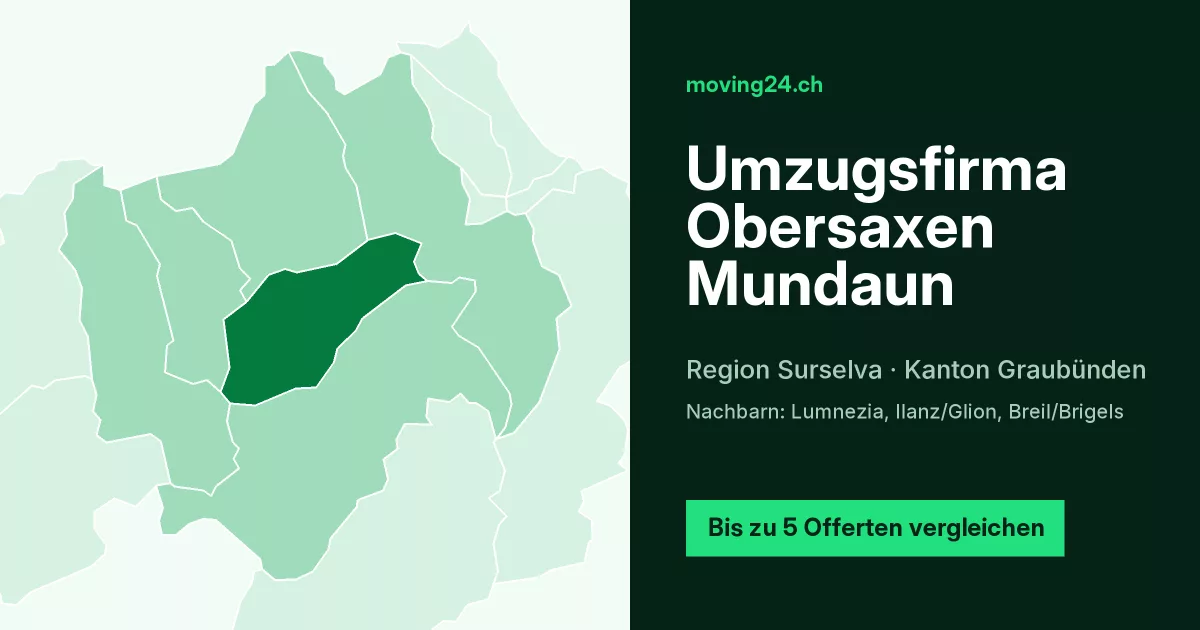 Umzugsfirma Obersaxen Mundaun