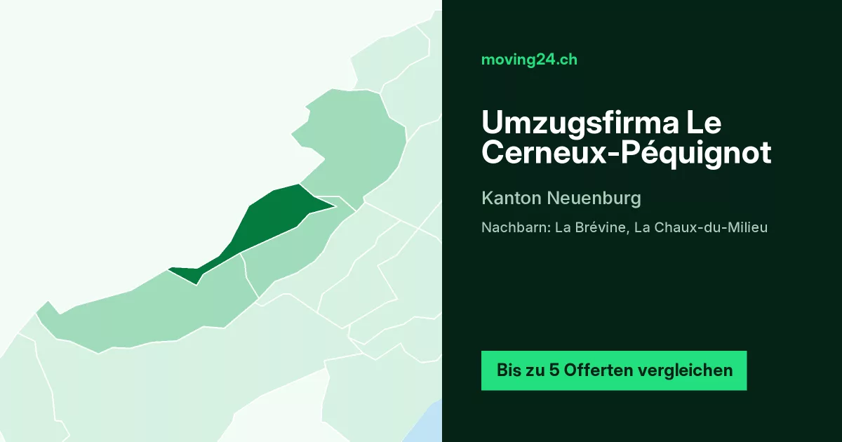 Umzugsfirma Le Cerneux-P&eacute;quignot
