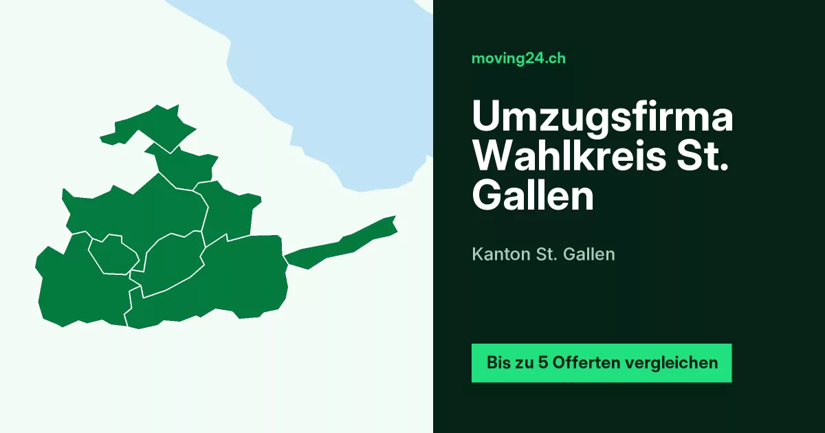Umzugsfirma Wahlkreis St. Gallen