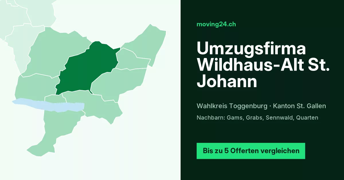 Umzugsfirma Wildhaus-Alt St. Johann