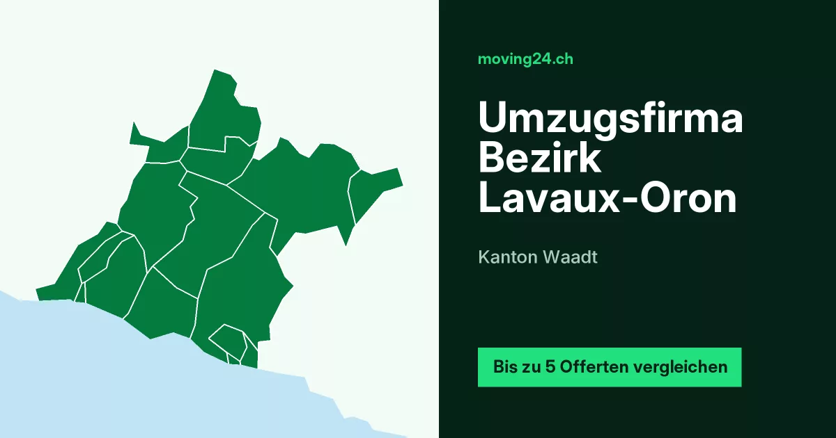Umzugsfirma Bezirk Lavaux-Oron