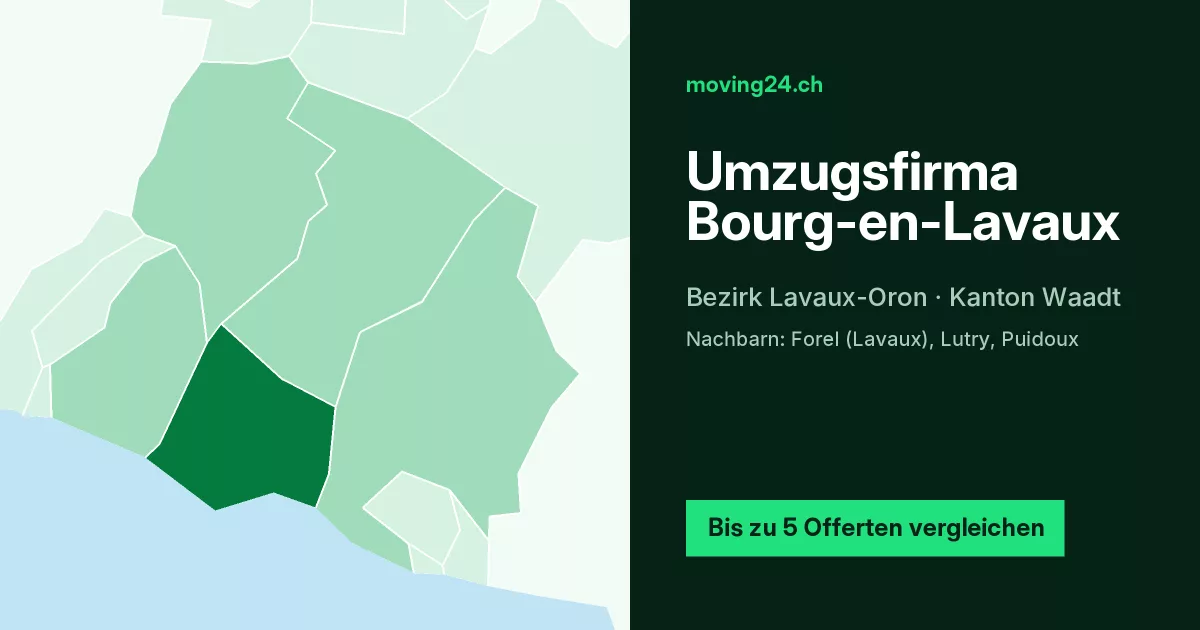 Umzugsfirma Bourg-en-Lavaux