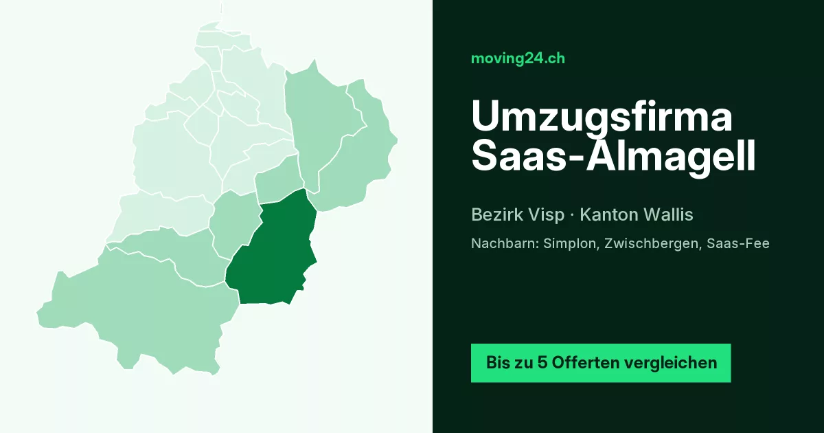 Umzugsfirma Saas-Almagell